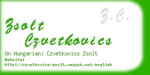 zsolt czvetkovics business card